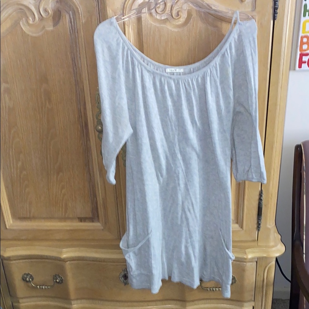 Light Gray Off-Shoulder Dress
